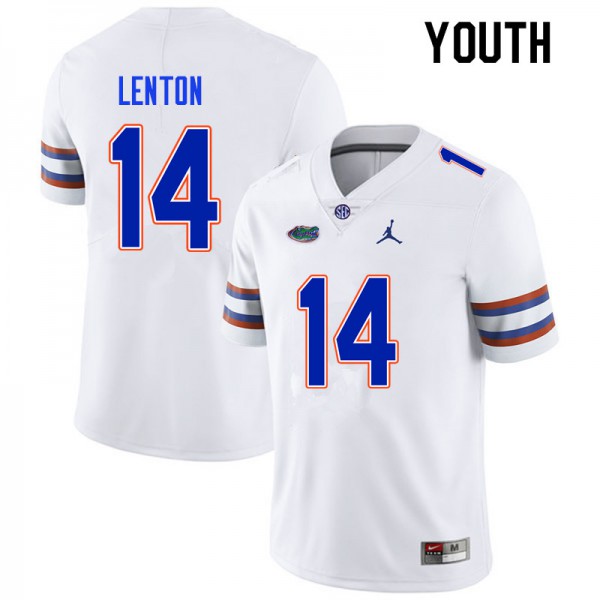 Youth #14 Quincy Lenton Florida Gators College Football Jersey White